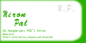 miron pal business card